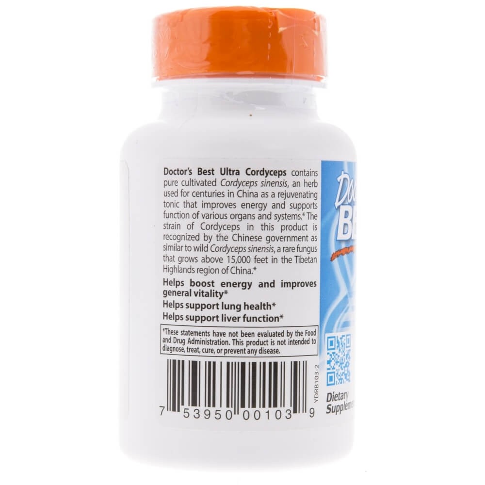 Doctor's Best Ultra Cordyceps 750 mg – 60 kapsulas