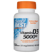 Doctor's Best D3 vitamīns 5000 IU – 180 kapsulas