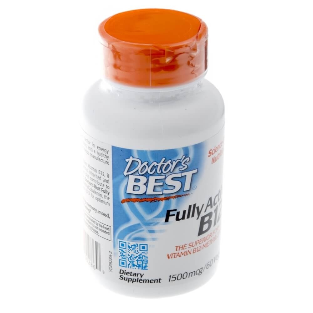 Doctor's Best pilnībā aktīvs B12 vitamīns 1500 mcg – 60 kapsulas