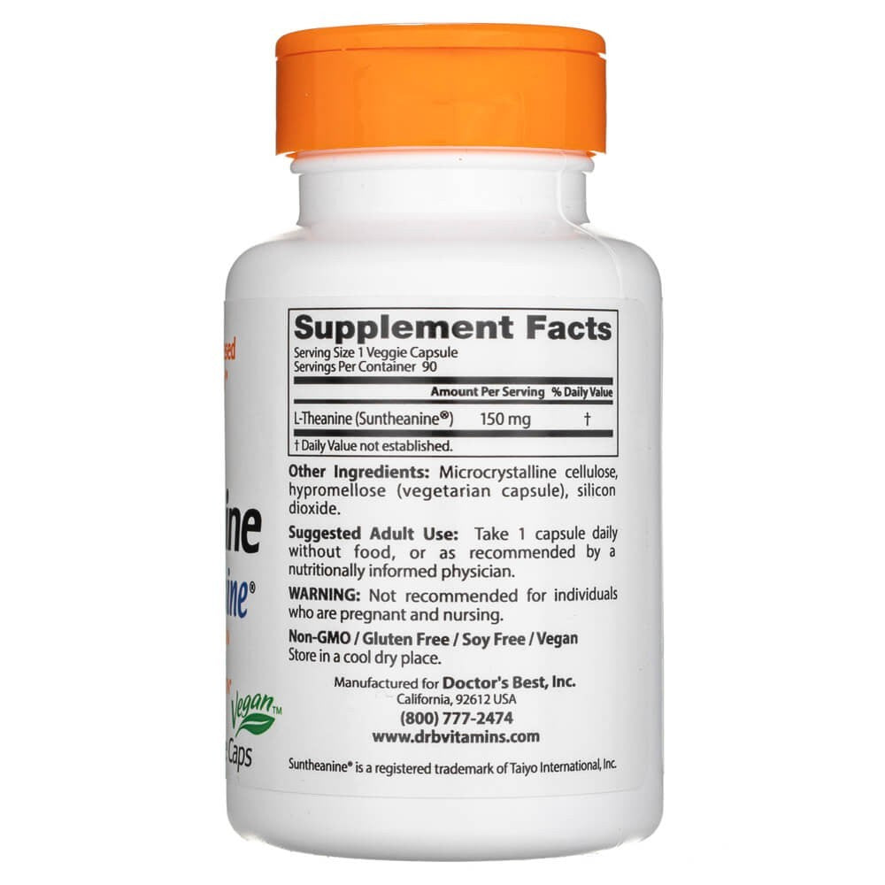Doctor's Best L-theanīns ar Suntheanine 150 mg – 90 kapsulas