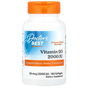 Doctor's Best D3 vitamīns 50 mcg – 180 kapsulas