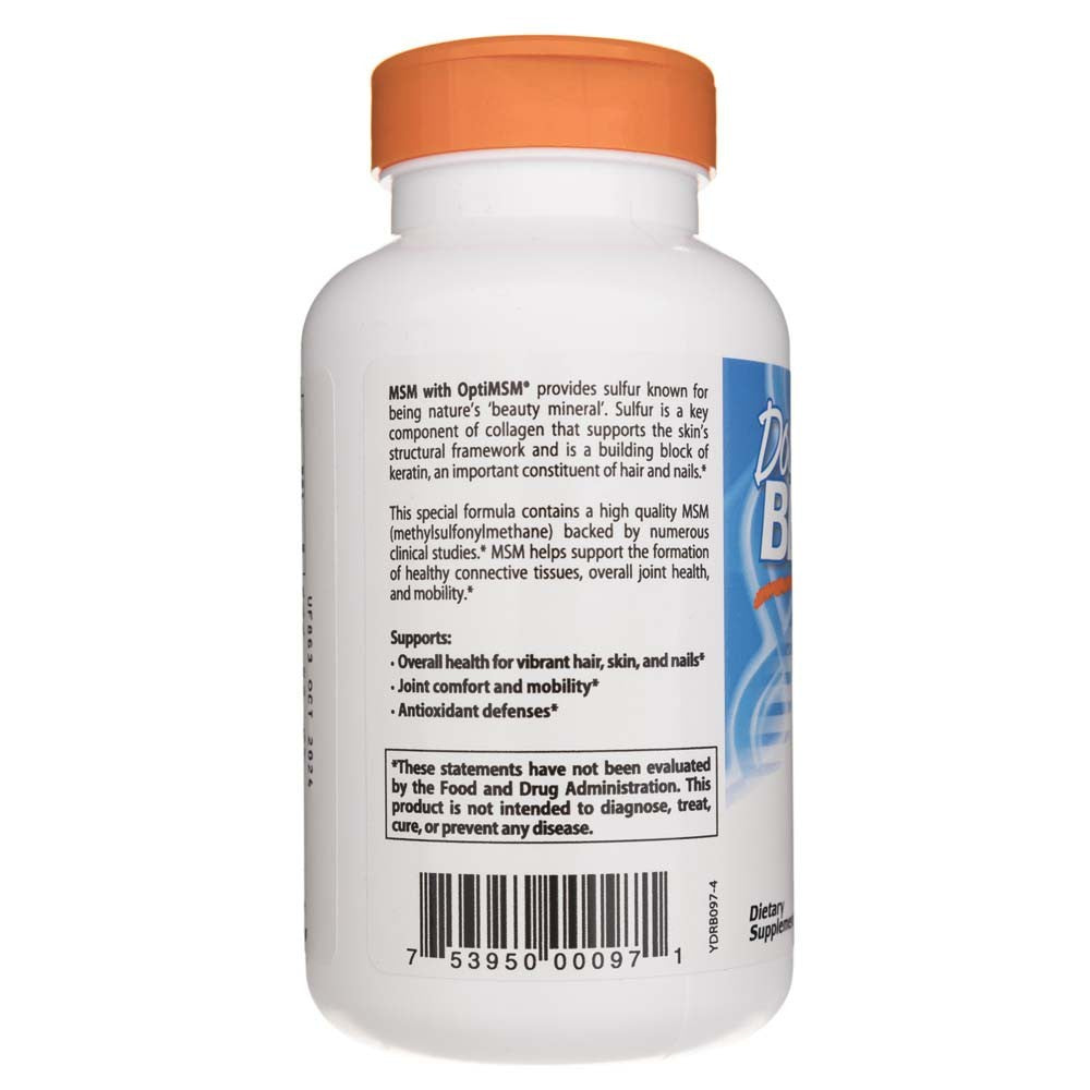 Doctor's Best MSM ar OptiMSM 1500 mg – 120 tabletes