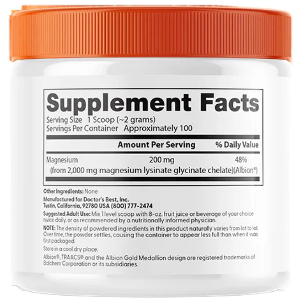 Doctor's Best magnija pulveris - 200 g