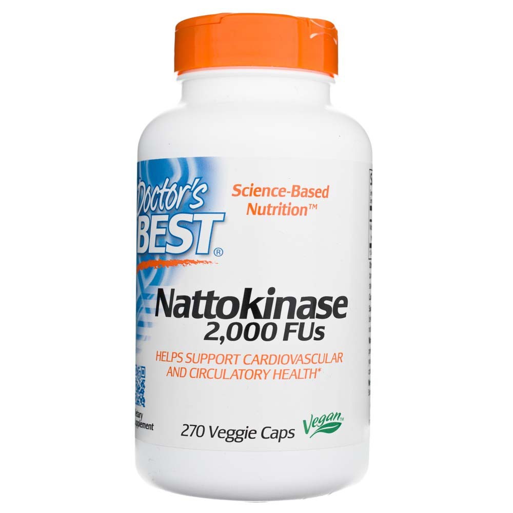Doctor's Best nattokināze 2000 FU — 270 kapsulas