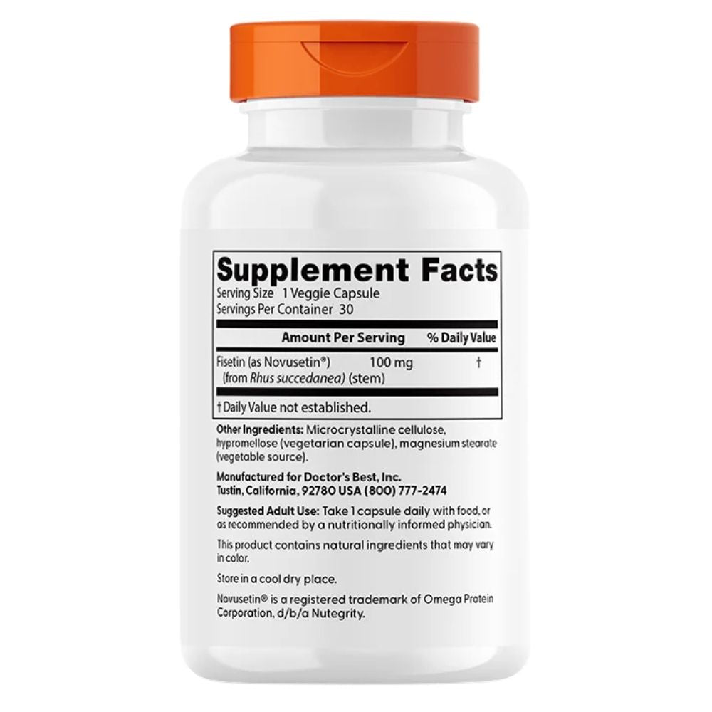 Doctor's Best Fisetīns ar Novusetin 100 mg – 30 kapsulas