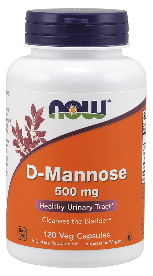 NOW Foods D-mannoze, 500 mg – 240 kapsulas