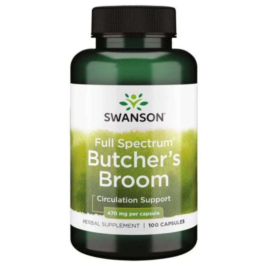SWANSON Butcher's Broom (dzeloņainā kazroze) 470 mg – 100 kapsulas
