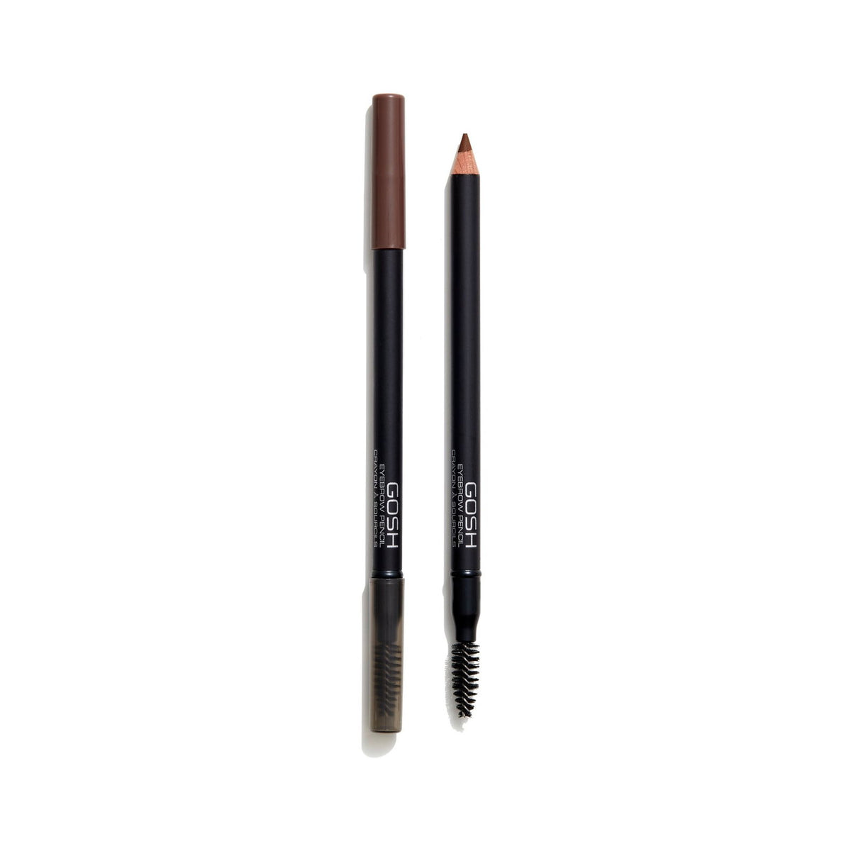 Gosh, Gosh, Double-Ended, Eyebrow Cream Pencil & Brush 2-In-1, 4, Mahogany, 1.2 g