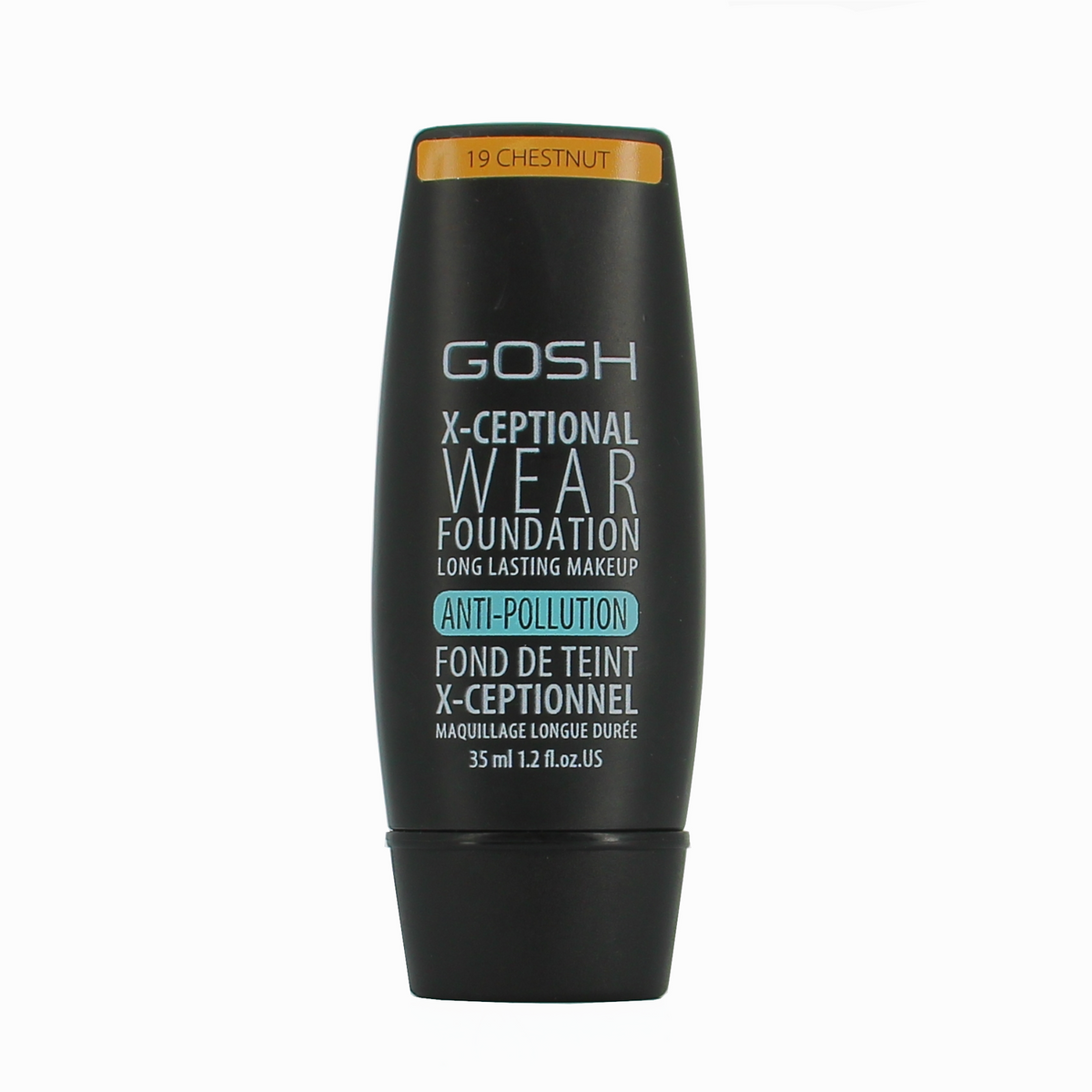 Gosh, X-Ceptional Wear, Matte & Natural Glow, Liquid Foundation, 19, Chestnut, 35 ml