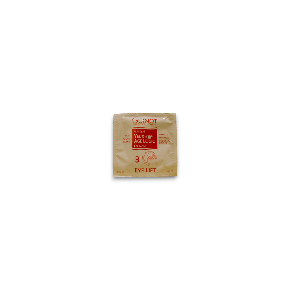 Set Guinot Age Logic, maska krēms ādai ap acīm, 4 gab., 5,5 ml