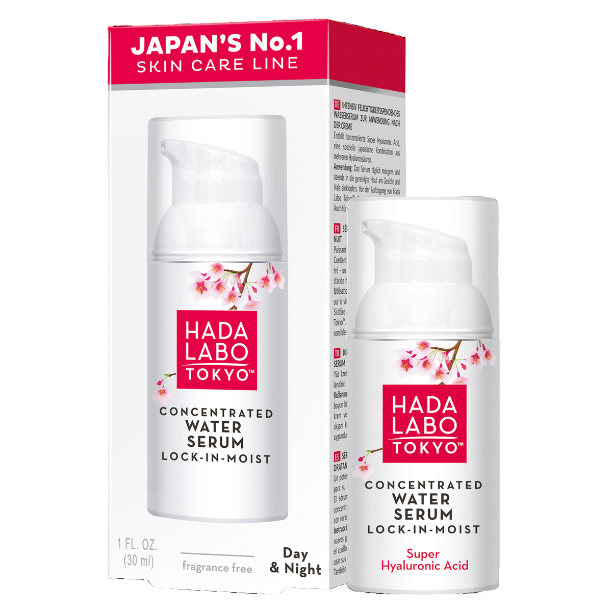 Hada Labo Tokyo, koncentrēts ūdens, hialuronskābe, dziļa mitrināšana, serums sejai, 30 ml