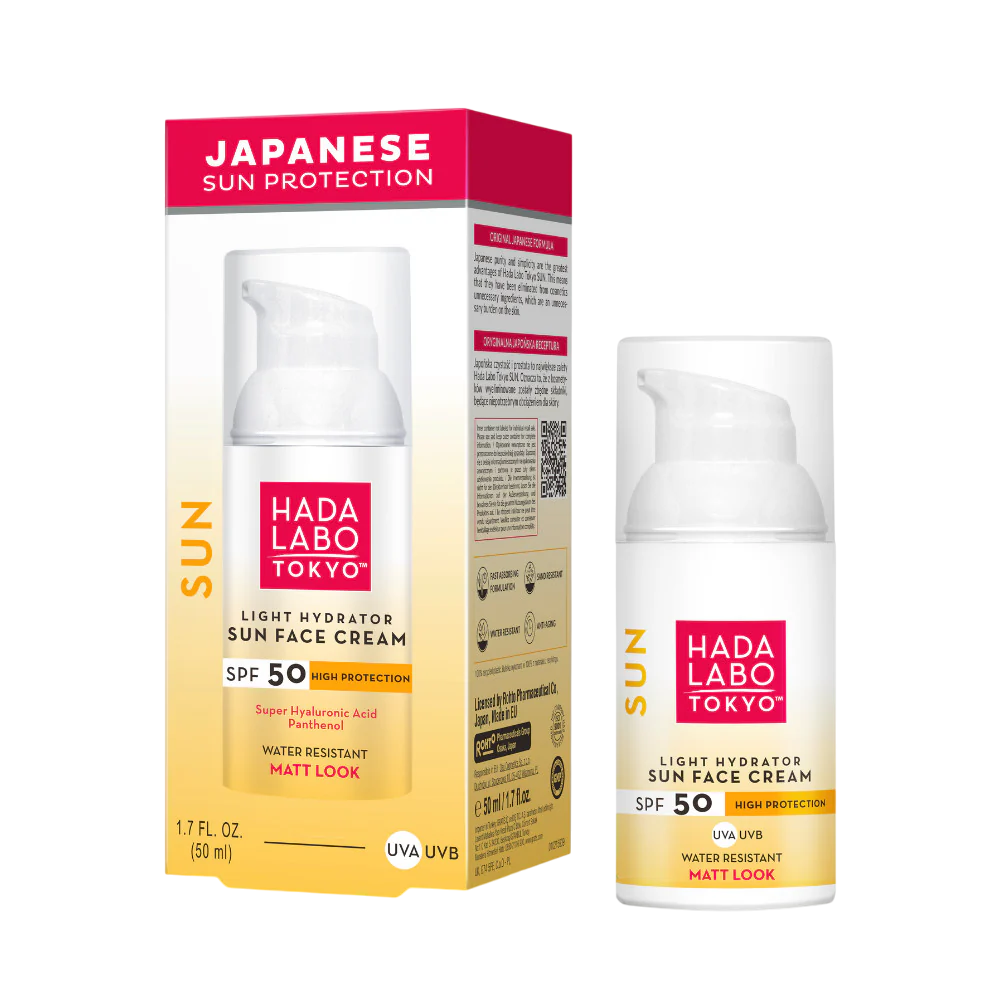 Hada Labo Tokyo, Sun, hialuronskābe, mitrinošs sauļošanās krēms sejai, SPF 50, 50 ml
