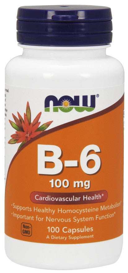 Produkto nuotrauka: NOW Foods Vitamin B-6, 100mg - 100 kapsulių