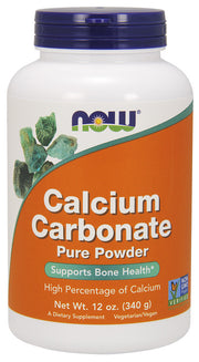 NOW Foods Kalcija karbonāts, tīrs pulveris – 340 g