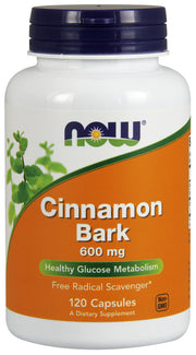 NOW Foods Kanēļa miza, 600 mg – 120 kapsulas