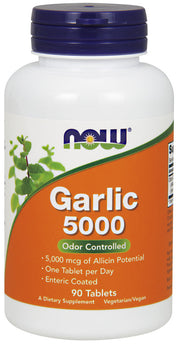 NOW Foods ķiploku garšas 5000 bez smaržas tabletes – 90 tabletes