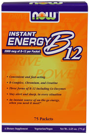 NOW Foods B-12 vitamīns, ātra enerģija – 75 paciņas