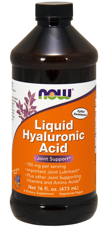 NOW Foods šķidra hialuronskābe - 473 ml.