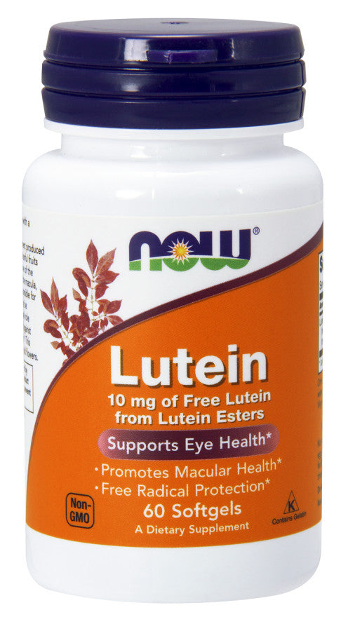 NOW Foods Luteīns, 10 mg – 60 kapsulas