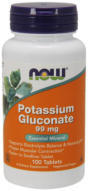Produkto nuotrauka: NOW Foods Potassium Gluconate, 99mg - 100 tablečių