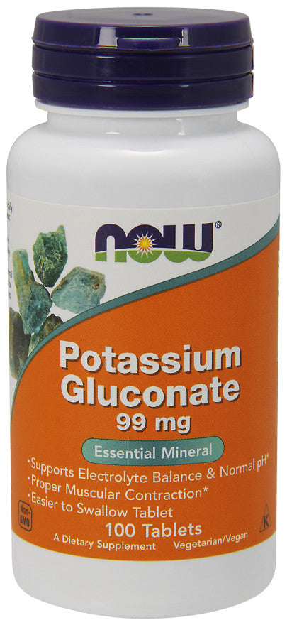 Produkto nuotrauka: NOW Foods Potassium Gluconate, 99mg - 100 tablečių
