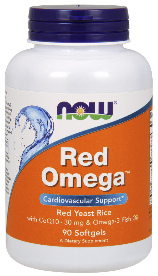 Produkto nuotrauka: NOW Foods Red Omega (Red Yeast Rice) - 90 minkštųjų kapsulių