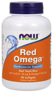 NOW Foods Red Omega (sarkano raugu rīsi) – 90 kapsulas