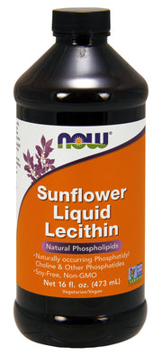 NOW Foods saulespuķu lecitīns, šķidrs – 473 ml.
