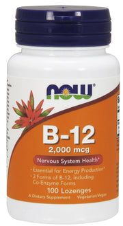 NOW Foods vitamīns B - 12, 2000 mcg - 100 pastilas
