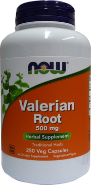 NOW Foods baldriāna sakne, 500 mg – 250 kapsulas