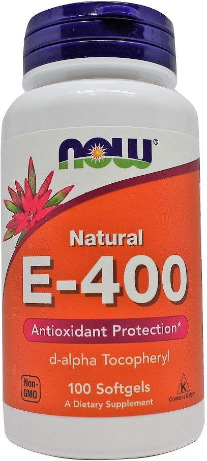 NOW Foods E vitamīns - 400, dabīgs – 100 kapsulas