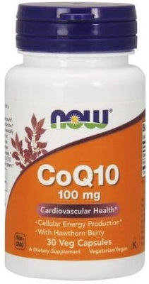 NOW Foods Q10 ar vilkābeļu ogām, 100 mg – 30 kapsulas