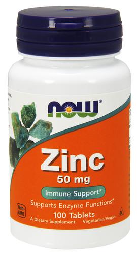 NOW Foods cinks, 50 mg – 100 tabletes