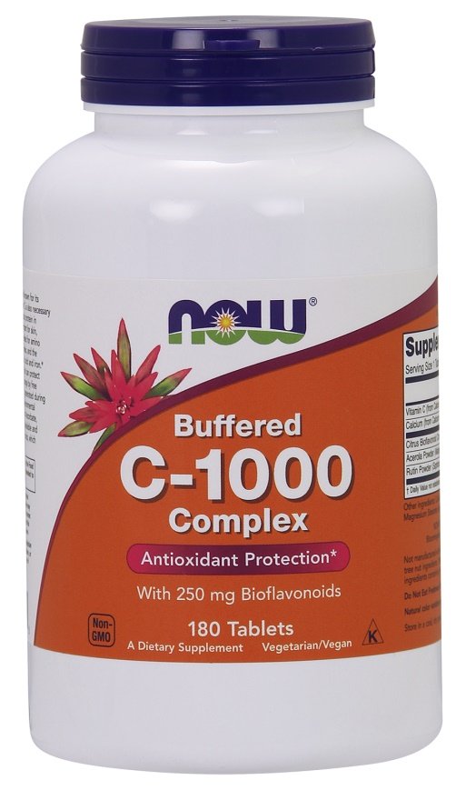 Produkto nuotrauka: NOW Foods Vitamin C-1000 Complex - Buffered with 250mg Bioflavonoids - 180 tablečių