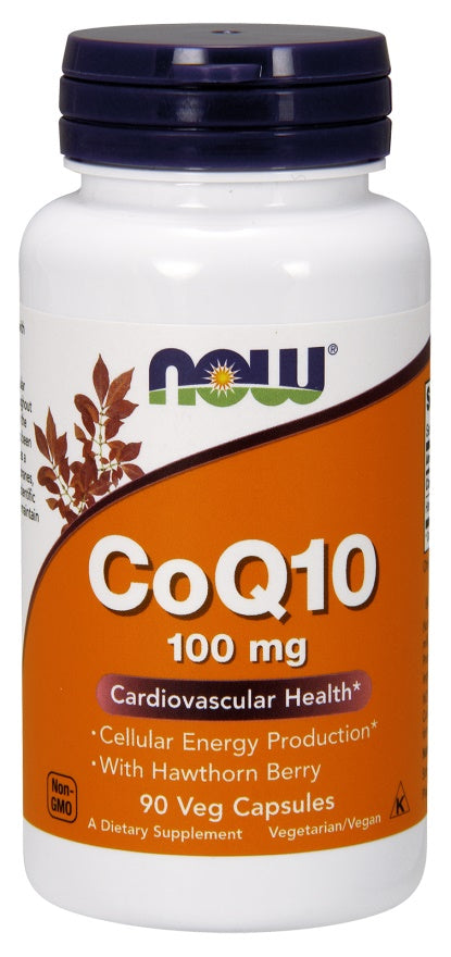 NOW Foods Q10 ar koenzīms ar vilkābeli, 100 mg – 90 kapsulas