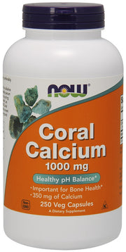 NOW Foods koraļļu kalcijs, 1000 mg – 250 kapsulas