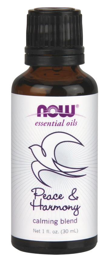 NOW Foods ēterisko eļļu maisījums mieram un harmonijai – 30 ml.