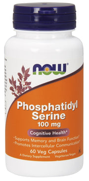 NOW Foods fosfatidilserīns, 100 mg – 60 kapsulas
