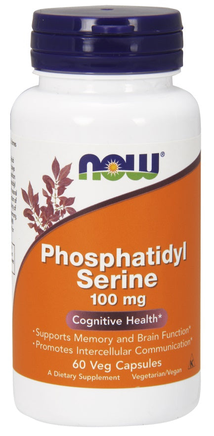 NOW Foods fosfatidilserīns, 100 mg – 60 kapsulas