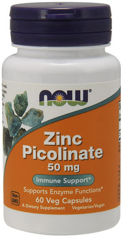 NOW Foods cinka pikolināts, 50 mg – 60 kapsulas