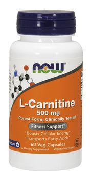 Produkto nuotrauka: NOW Foods L-Carnitine, 500mg - 60 kapsulių