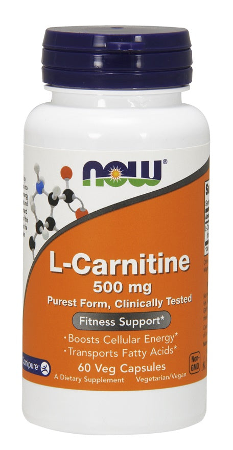 NOW Foods L-karnitīns, 500 mg - 60 kapsulas