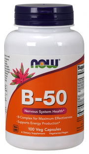 NOW Foods B-50 vitamīns - 100 kapsulas