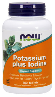 NOW Foods Kālijs un Jods – 180 tabletes