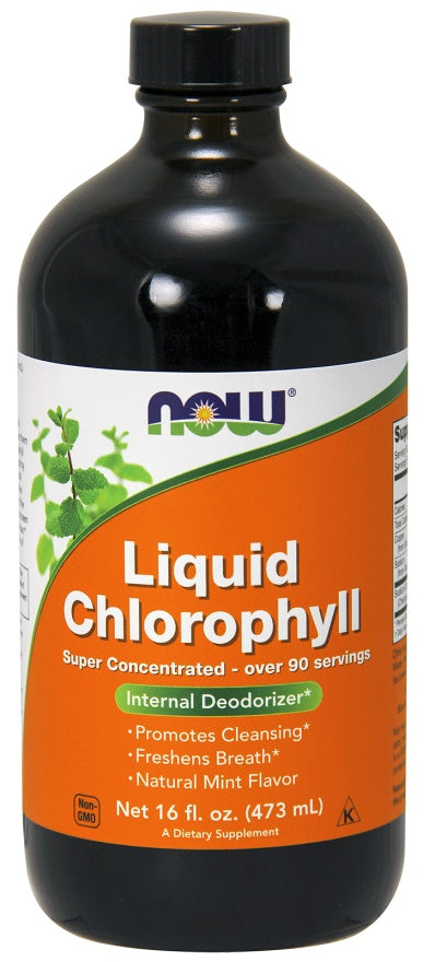 NOW Foods hlorofila šķidrums – 473 ml.