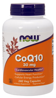 NOW Foods koenzīms Q10, 30 mg – 240 kapsulas