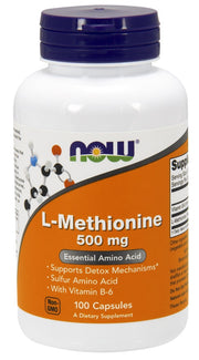NOW Foods L-metionīns, 500 mg – 100 kapsulas