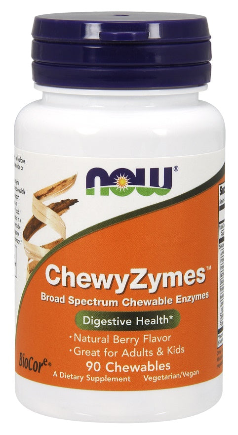 Produkto nuotrauka: NOW Foods ChewyZymes - 90 kramtomųjų tablečių