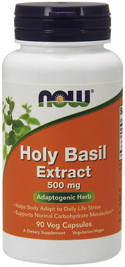 NOW Foods svētā bazilika ekstrakts, 500 mg – 90 kapsulas