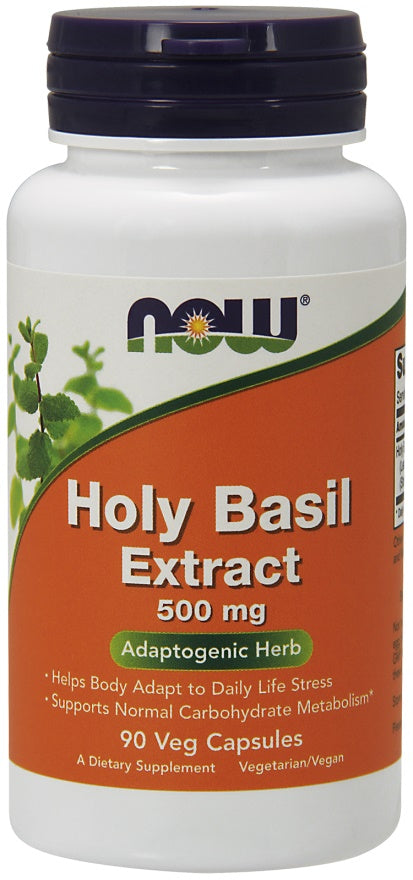 NOW Foods svētā bazilika ekstrakts, 500 mg – 90 kapsulas